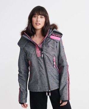 Superdry Limited Edition Hit Sport SD-Windcheater Női Kabát Sötét Szürke/Rózsaszín | GTYOF7034